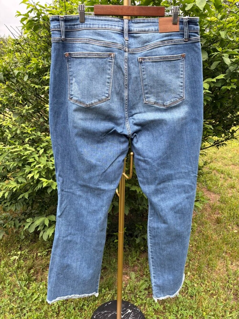 Judy Blue Distressed Bootcut Raw Hem Jeans Size 20W - Picture 2 of 14